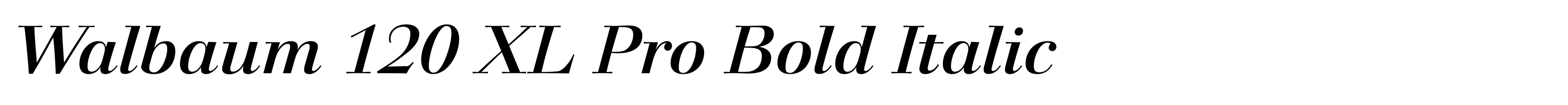 Walbaum 120 XL Pro Bold Italic